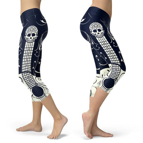 Image of Sugar Skull Guitar Capris
