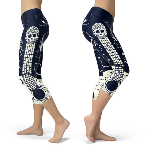 Image of Sugar Skull Guitar Capris