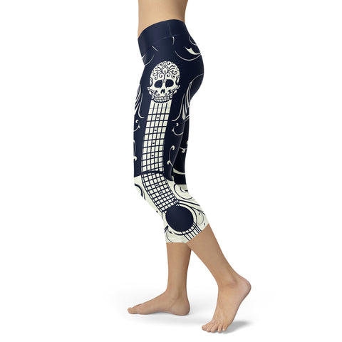 Image of Sugar Skull Guitar Capris