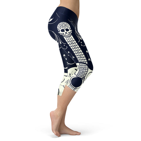 Image of Sugar Skull Guitar Capris