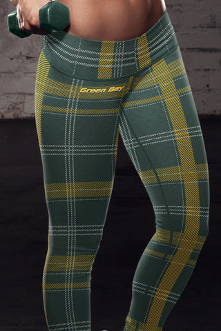 Image of Green Bay Sports Plaid Leggings