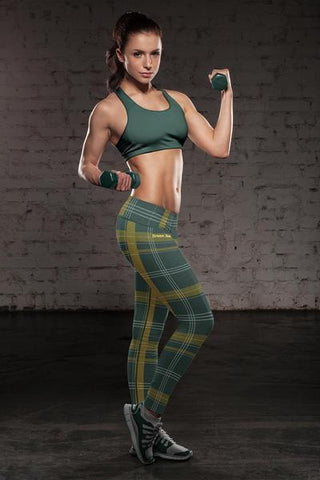 Image of Green Bay Sports Plaid Leggings