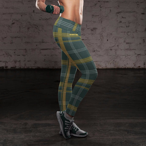 Image of Green Bay Sports Plaid Leggings