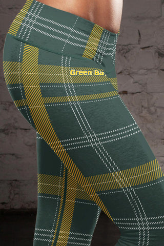 Image of Green Bay Sports Plaid Leggings
