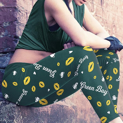 Image of Green Bay Sports Lovin Kisses FB Leggings