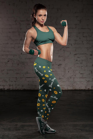 Image of Green Bay Sports Lovin Kisses FB Leggings