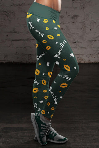 Image of Green Bay Sports Lovin Kisses FB Leggings