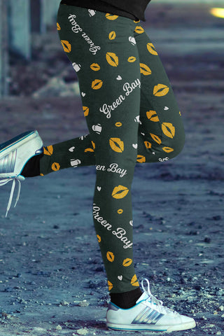 Image of Green Bay Sports Lovin Kisses FB Leggings
