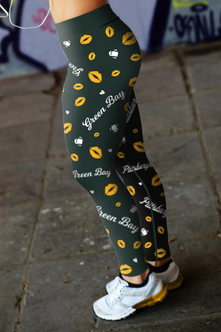 Image of Green Bay Sports Lovin Kisses FB Leggings