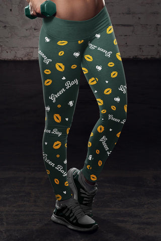 Image of Green Bay Sports Lovin Kisses FB Leggings