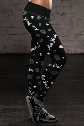Image of NY JET Lovin Kisses FB Leggings