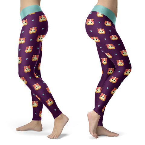Image of Purple Cat Leggings