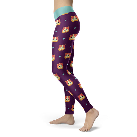 Image of Purple Cat Leggings