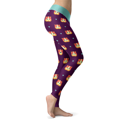 Image of Purple Cat Leggings