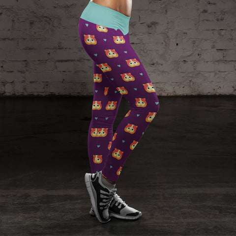Image of Purple Cat Leggings