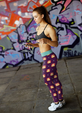 Image of Purple Cat Leggings
