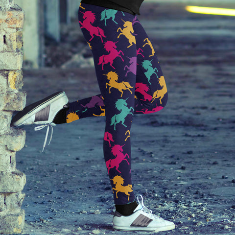 Image of Navy Unicorn Leggings