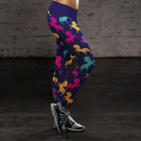 Image of Navy Unicorn Leggings