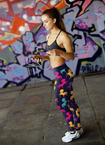 Image of Navy Unicorn Leggings