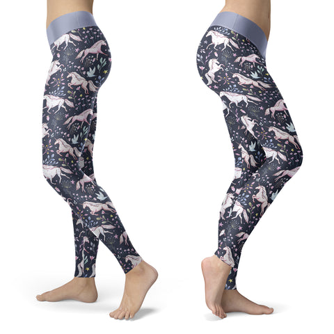 Image of Unicorn Floral Leggings