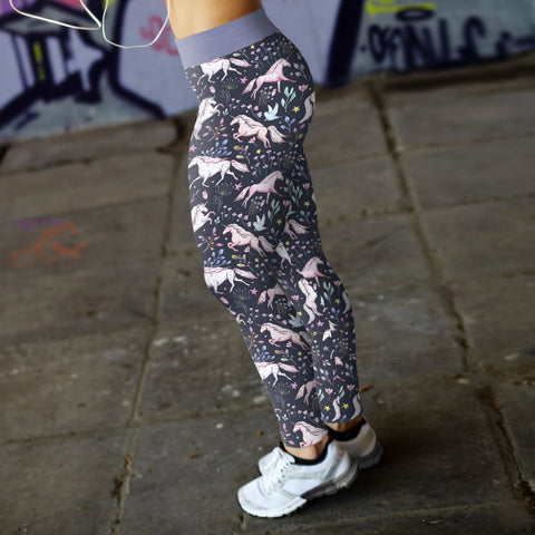 Image of Unicorn Floral Leggings