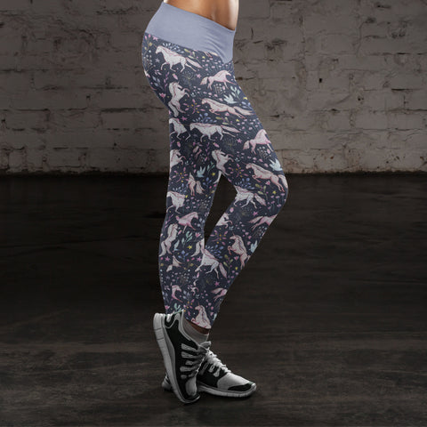 Image of Unicorn Floral Leggings