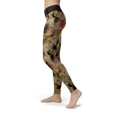 Image of Hunting Leggings Abstract Deer