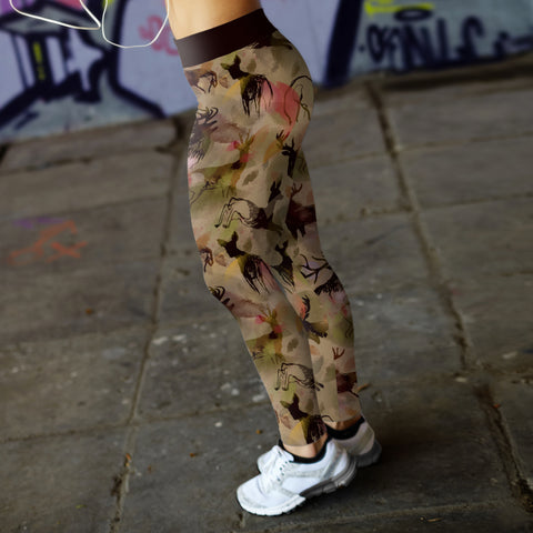 Image of Hunting Leggings Abstract Deer