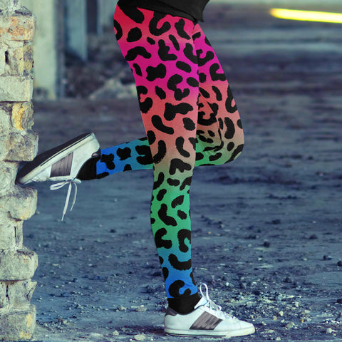 Image of Retro Leopard Print Leggings