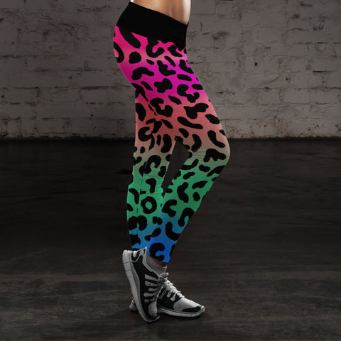 Image of Retro Leopard Print Leggings