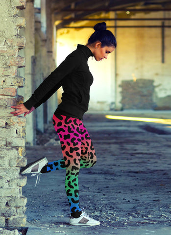 Image of Retro Leopard Print Leggings