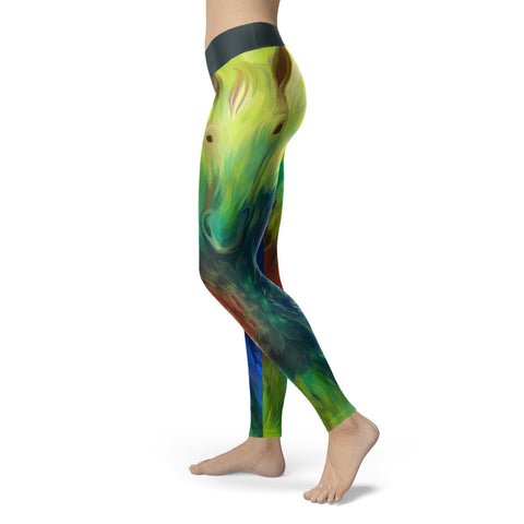 Image of Horse Leggings Oil Painted