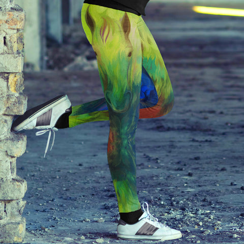 Image of Horse Leggings Oil Painted