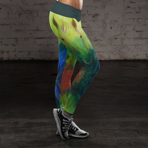 Image of Horse Leggings Oil Painted