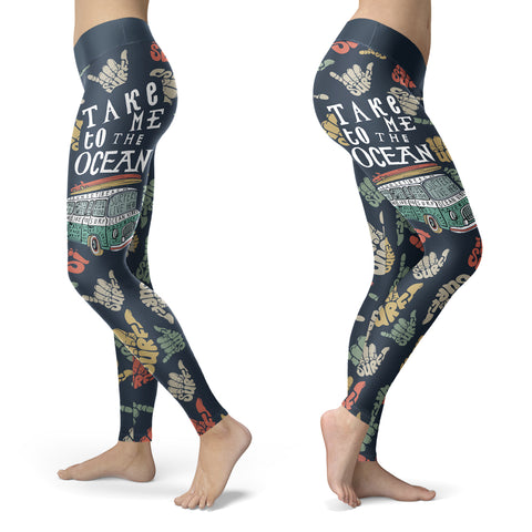 Image of Surfing Leggings Take Me To The Ocean