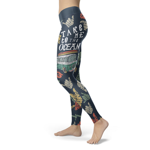 Image of Surfing Leggings Take Me To The Ocean