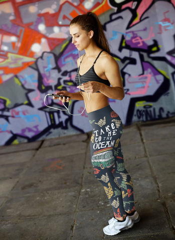 Image of Surfing Leggings Take Me To The Ocean