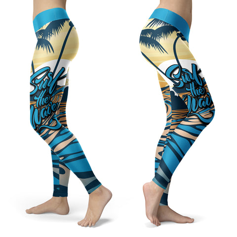 Image of Surfing Leggings Surf The Wave