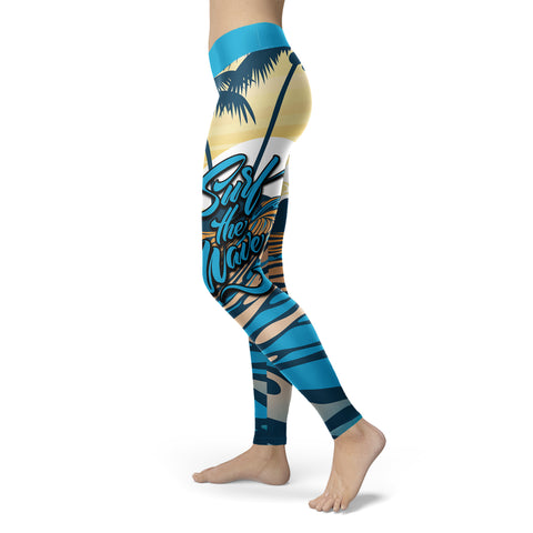 Image of Surfing Leggings Surf The Wave