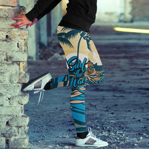 Image of Surfing Leggings Surf The Wave