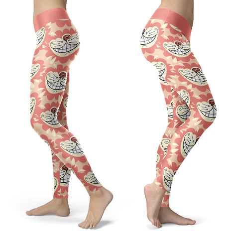 Image of Wonderland Leggings Red Cat