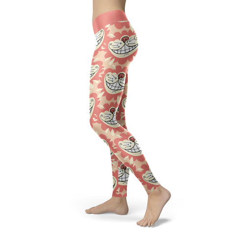 Image of Wonderland Leggings Red Cat