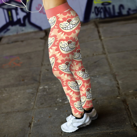 Image of Wonderland Leggings Red Cat