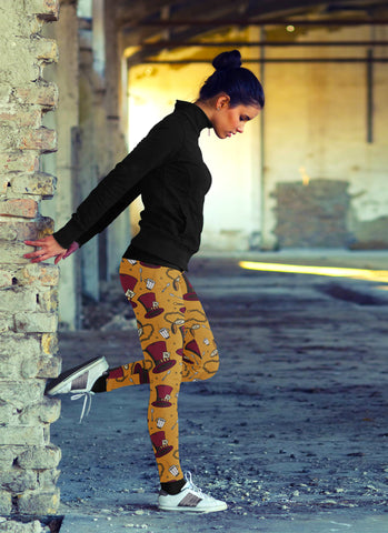 Image of Wonderland Leggings Are You Mad?