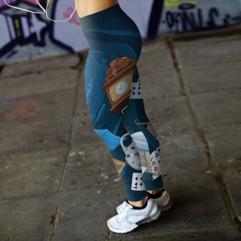 Image of Wonderland Leggings Down The Rabbit Hole