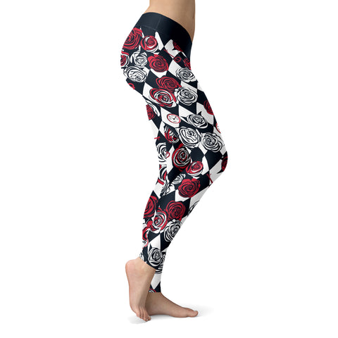 Image of Wonderland Leggings Roses, Clocks and Keys