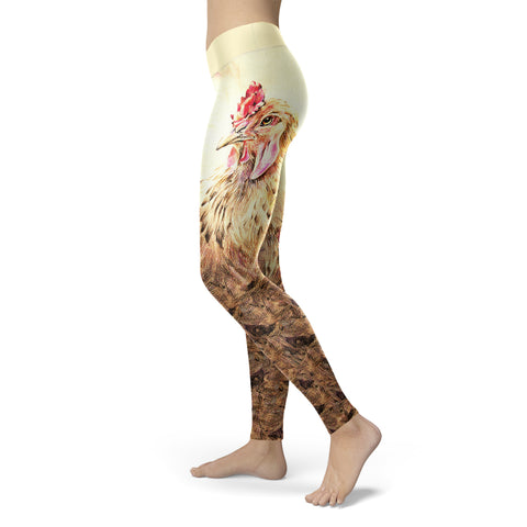 Image of Rustic Farm Chicken Leggings