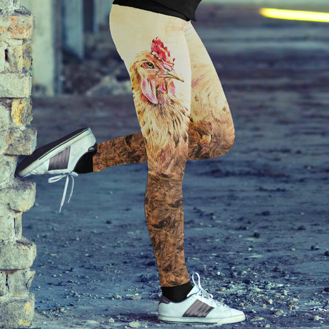 Image of Rustic Farm Chicken Leggings