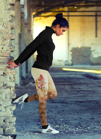 Image of Rustic Farm Chicken Leggings