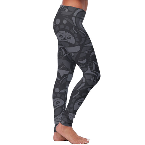 Image of Native Pattern Black Leggings